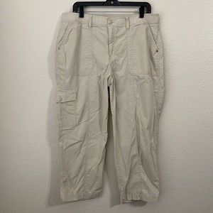 Chico's Pants Womens Size 2.5 14 Cream Lightweight Pullon
